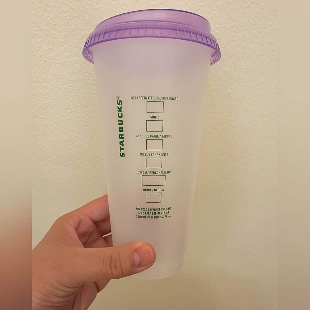 NWOT Starbucks 2024 White Frosted Reusable Color Changing Venti Tumbler … - Picture 2 of 7